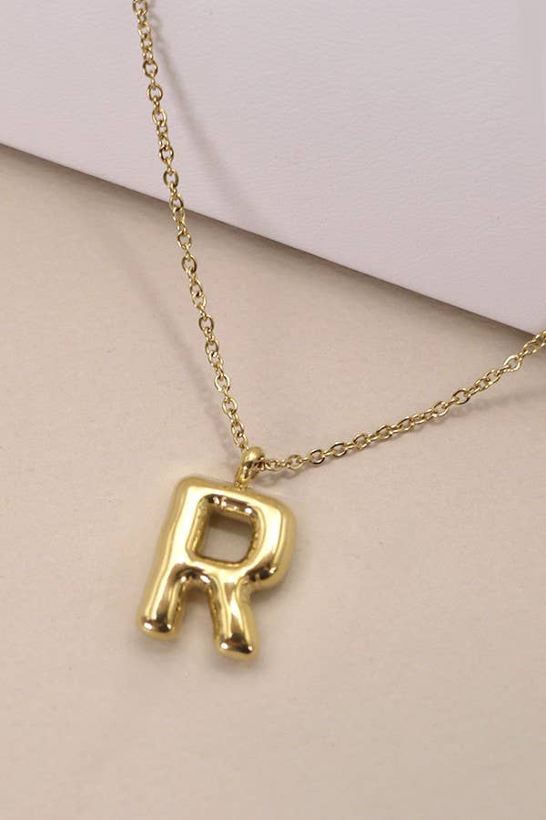 18K STAINLESS STEEL TARNISH FREE INITIAL NECKLACE